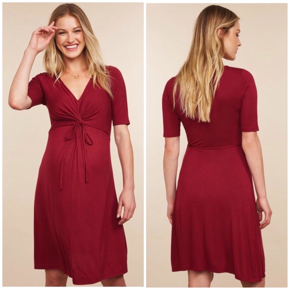 Motherhood Maternity Dresses & Skirts - New! Motherhood Maternity Tie Front V Neck Dress S